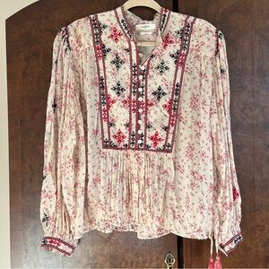 Isabel Marant Étoile floral embroidered tunic blouse